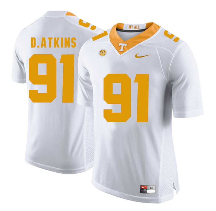 Tennessee Volunteers #91 Doug Atkins White College Football Jersey